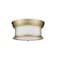 Z-Lite Sonna 2 Light Flush Mount, Heritage Brass & Matte Opal 2011F10-HBR - alternate 5